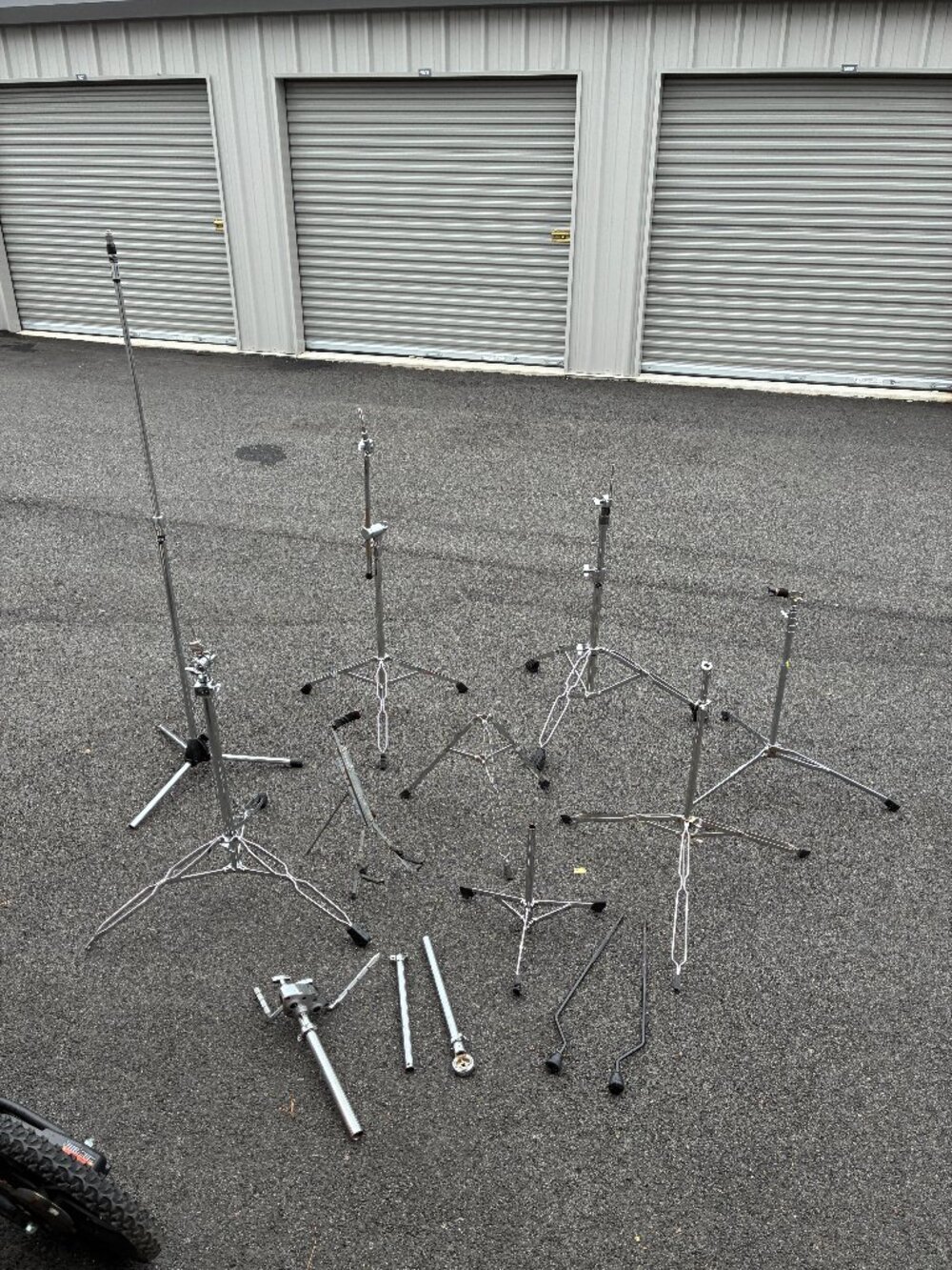 Mixed Drum Hardware Lot Parts Cymbal Stand Bases Double Tom Mount L-Rods SP